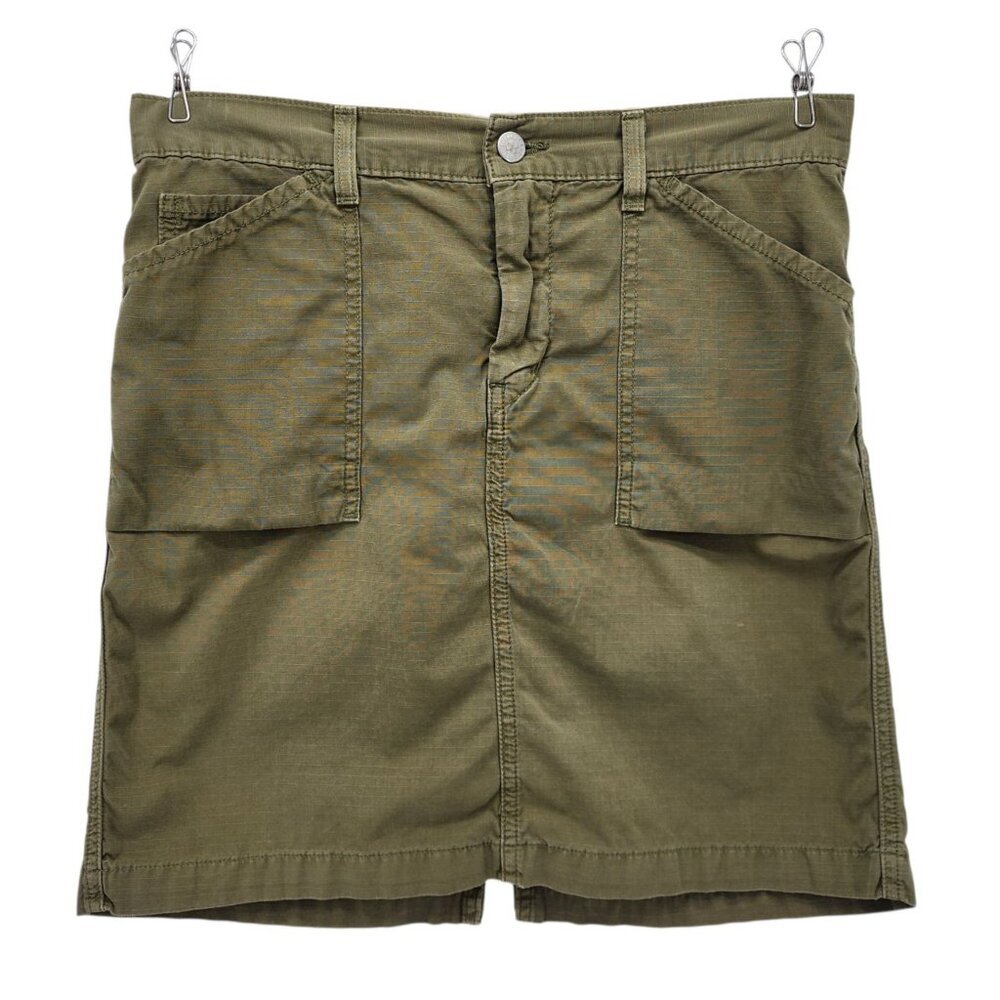 Vintage Lucky Brand Womens 8/29 Skirt Dungarees Green Mini A-Line Retro